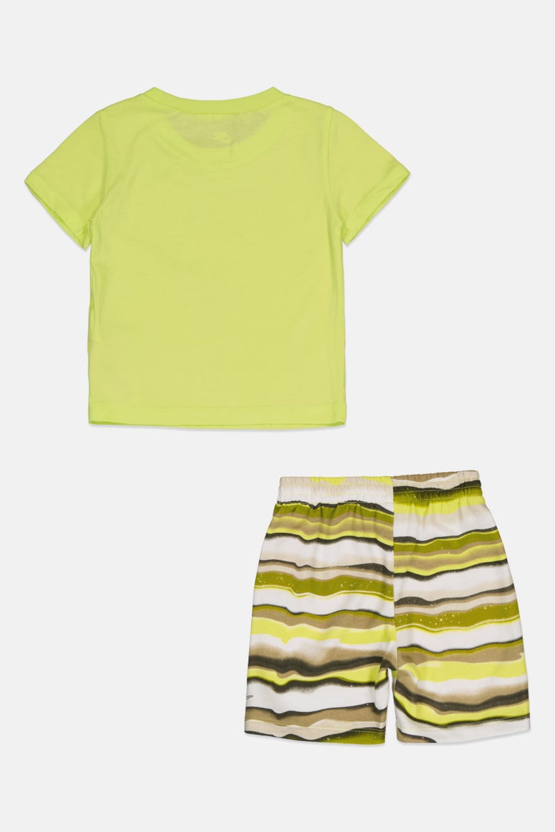 Nike Toddlers Boy 2 Pieces Brand Logo Short Sleeve T-Shirt And Shorts, Multicolor - Image 3